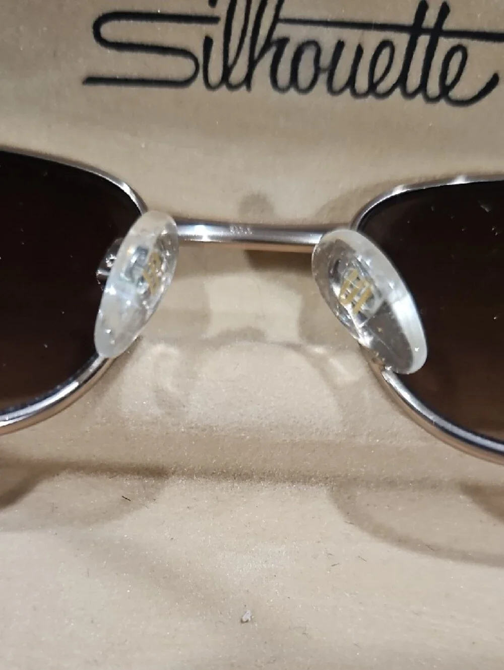 Vintage Silhouette Men's Chrome Frame Sunglasses with Brown Lenses M8558 V6052